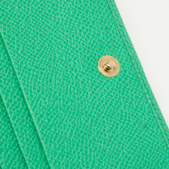 DOLCE & GABBANA Green Leather Trifold Compact Wallet - Picture 8 of 8